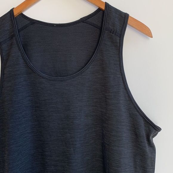 lululemon Men's Tech Tank Heathered Black SzL - Picture 1 of 7